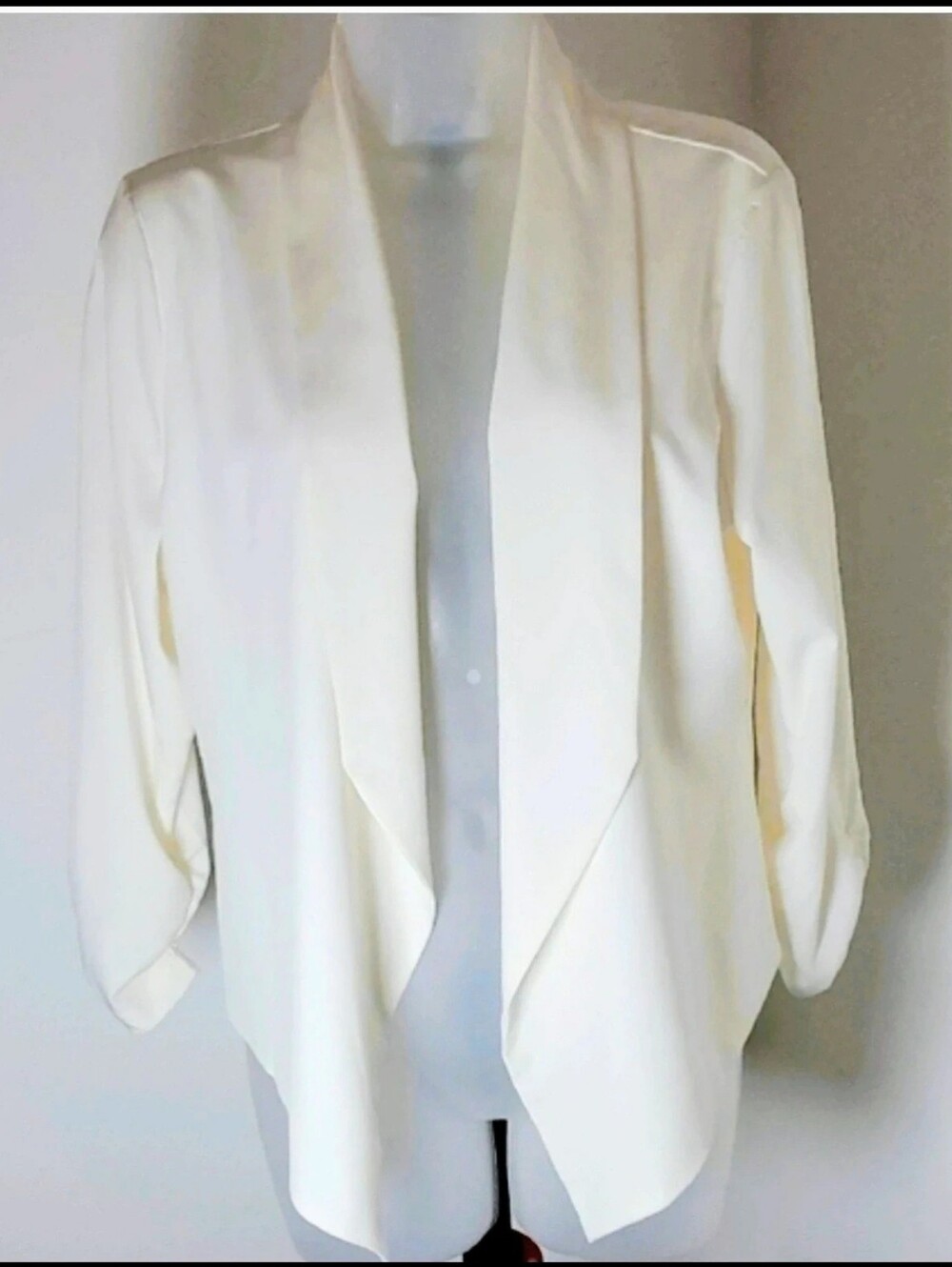 Michel Silky White Women's Blazer Size XL